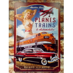 Plaque america loves trains planes