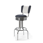 Airline Barstool Backrest CB 77 Chrome Dark Navy