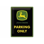 plaque metallique parking only john deere émaillée