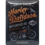 plaque métal harley davidson milwaukee