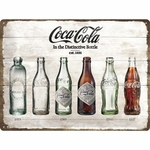 plaque métal vintage coca cola rétro bottles