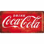 plaque publicitaire métal drink coca cola déco émaillée