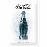 plaque métal coca cola déco rétro blanc publicité