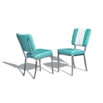 chaise rétro turquoise