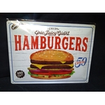 plaque métal fast food burger