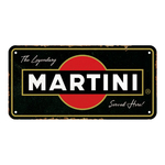 plaque déco métal martini