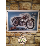 plaque publicitaire métal moto peugeot