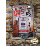 plaque métal route 66 pompe essence rétro vintage