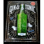 plaque metal gin tonic 40x30