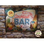 plaque métal cocktail bar  30x40