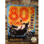 plaque deco moto yamaha 350 rd retro