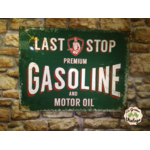 plaque métal gasoline station service vintage