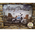 plaque publicitaire harley born to ride