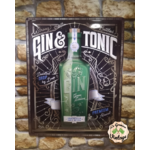 plaque déco gin tonic green edition
