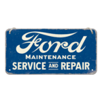 plaque metal ford service