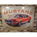 plaque métal déco ford mustang