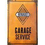 plaque renault garage service vintage émaillée