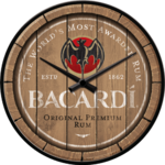 horloge rhum Bacardi rétro