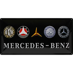 plaque métal mercedes benz logo évolution