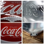 plaque coca-cola enjoy red lights design