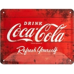 plaque coca-cola red logo rétro