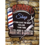 plaque émaillée barber shop
