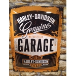 plaque métal harley davidson garage