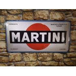 plaque métal publicitaire martini