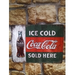 plaque métal vintage publicitaire coca cola