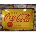 plaque en relief publicitaire coca cola