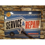 plaque métal déco garage service repair