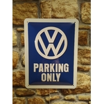 plaque publicitaire volkswagen parking only