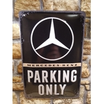 plaque parking only mercedes