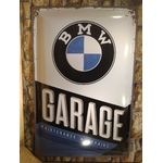 plaque métal bmw garage déco