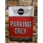plaque métal vintage mini parking only