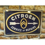 plaque déco métal citroen service