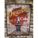 plaque publicitaire métal coca cola