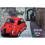 plaque métal fiat 500 dolce vita