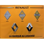 plaque logo renault losange evolution