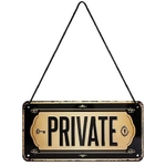 plaque métal private privé