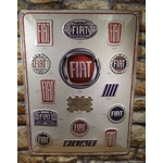 plaque métal déco fiat logo