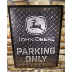 plaque déco john deere parking only