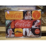 coffret magnet émaillé publicitaire coca-cola