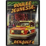 plaque émaillée renault 4L