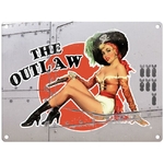 plaque pin up outlaw avion bombardier