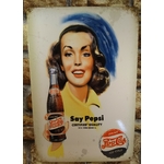 plaque métal publicitaire rétro vintage coca-cola