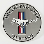 plaque métal ronde ford mustang