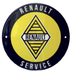 plaque émaillée renault logo
