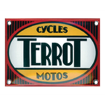 plaque émaillée cycles terrot motos