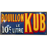 plaque émaillée bouillon kub 10c le litre